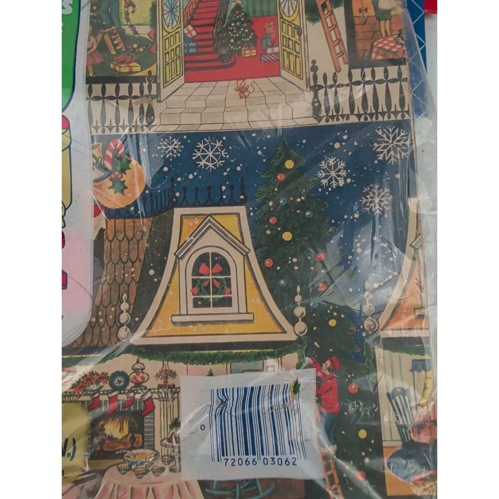 Lot of Vtg. Gift Wrapping Paper 26 Sheets 1960s, 1970s 1980s Sealed & Unsealed